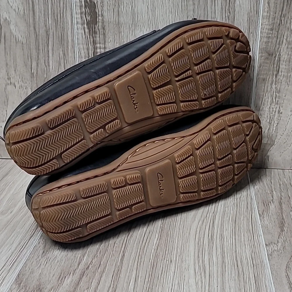 Clarks Collection Ultimate Comfort Women’s Black Leather Boat Shoes - Picture 6 of 10